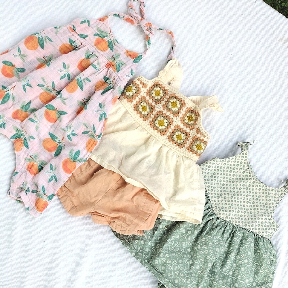 Haute Hippie Kids Matching Sets - Peach, Cream & Sage Green